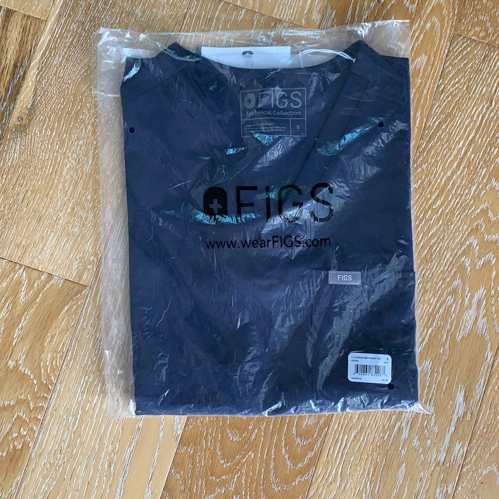 Figs scrub top Small Navy